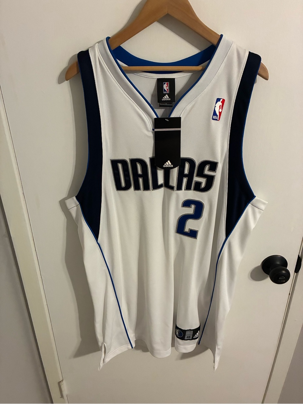 Adidas Dallas Mavericks Jason Kidd #2 White Swingman Jersey